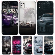 Sports Car Car GTR for Realme 8S 8i 9i 9 10 Pro Plus 12 12X TPU Spot Black Plastic Soft Case