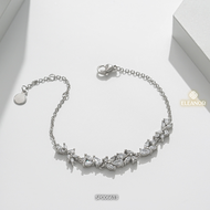 Vòng tay nữ titan Eleanor Accessories lắc tay đính đá hình hoa phụ kiện trang sức 6613