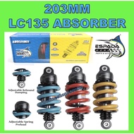 LC135 REAR ABSORBER ESPADA LC135 MONOSHOCK ABSORBAR ESPADA ADJUSTABLE MONO ESPADA 203 MM 25162 25160