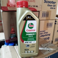 Castrol Power 1 Matic 10w40 1Liter. Oli Motor Nmax Aerox Vespa.