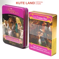 [Mạ Cạnh] Bộ Bài Romance Angels Oracle Hộp Thiếc Mạ Cạnh Vàng 44 Lá Tặng File Tiếng Anh Và Đá Thanh 