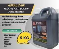 Aspal cair 5KG - Pelapis Dak Rumah Gedung (Waterproof/Tahan Air) Genteng Metal Pasir Spandek Asbes S