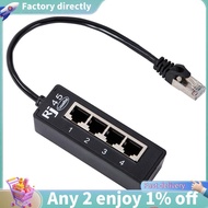 E7-1 Pcs 4 in 1 RJ45 LAN Connector Cable 1 Male to 4 LAN Port for Networking Extension Accessories