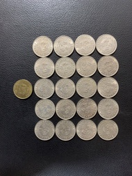 （銀色伍毫20枚1972年）香港硬幣英女王伊利沙伯二世銀色五毫 Government of Hong Kong Queen Elizabeth ll $0.5