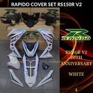 RAPIDO COVER SET RS150R/RS150 V2 V3 20TH ANNIVERSARY (4) WHITE (STICKER TANAM/AIRBRUSH) COVERSET