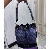 Merche Vanessa Navy Monogram Bag