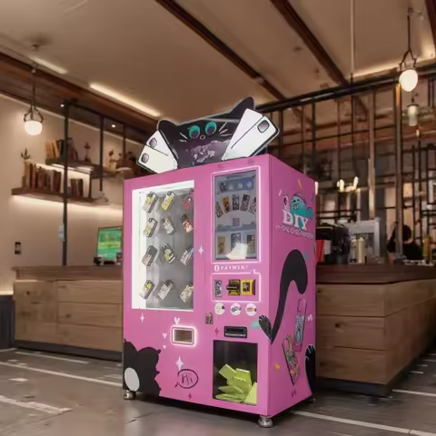 Customized Phone Case Printing Machine Mobile Case Vending Machine Coin Credit Card Payment System C