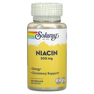 Solaray Niacin 500mg Vitamin B3 100 VegCaps-Original 100% Authentic