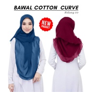 Tudung Bawal Cotton Curve Bidang 50 by tudung murah murah