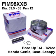 Piston FIM 98 XXB BORE UP honda genio beat deluxe scoopy ring 12 all new beat LED scoopy FI ESP 2020