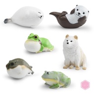 Simulated Wild Animal Model - Tree Frog Clown Frog Otter Seal Puffer Fish Civet Cat Decorative Ornam