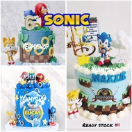 Kek Hiasan Sonic Birthday Topper Sonic Toys Bakery Toy Sonic Cartoon Sonic Cake