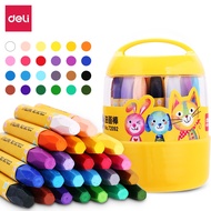 Deli Crayon Oil Pastel Bucket 12 / 24 / 36 Colours Non Toxic Colouring Painting Pas Krayon