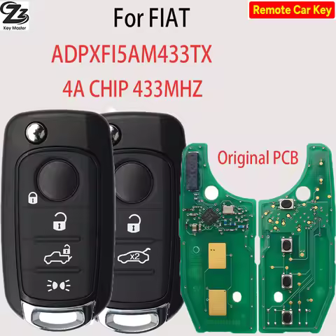 Zz For Fiat 500X Egea Tipo Toro Crono 2016 2017 2018 Original 4A Chip 433MHz SIP22 Flip Car Remote C