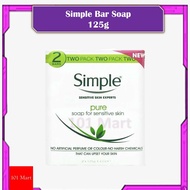 Simple Bar Soap 100g ,2s ,Bundle of 2 Packs