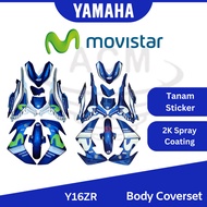 YAMAHA Y16ZR MOVISTAR 2017 2018 Body Cover Set Coverset Bodyset Movistar Tanam Sticker Strike Stripe Y16 ZR Y Suku Ysuku