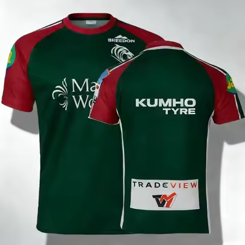 2026 England New Leicester Tigers Men's and Kids' Sports Casual Rugby Jersey - Quick-Dry, Training V