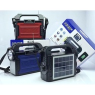 ✐✼►NS-209SL Portable Bluetooth Radio Speaker FM/AM Rechargeable Solar Radio With Free TWO BULBS