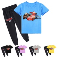 2026 Children's Clothing New Style Medium Large Children Cartoon Printed Short-Sleeved T-Shirt+Trous