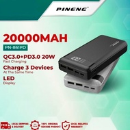 Pineng PN-861PD Type-C PD+QC 20W 20000mAh Quick Fast Charger Powerbank