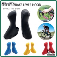 SUSANSTY 1 pair Bracket Covers,  Silicone Bracket Hoods, High Quality Road Bike Shifters Protective 