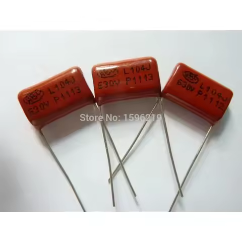 10Pcs/100Pcs CBB 104 630V 104J CBB21 0.1UF 100nF P15 Metallized Polypropylene Film Capacitor