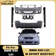 BMW E90 Bodykit LCI Facelift M Sport Fit For 3 Series Bumper Body kit E90 Front Bumper Side Skirt Re