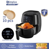 MB8 Simplus Air Fryer 5L Digital Screen 1500W 60min Timer/1300W 30min Timer Rapid Heater Oil-free De