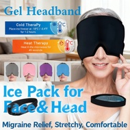 Solid Gel 35% Wrap Relief Headache Migraine Fever Eyes Dry Heat Cold Therapy Headband Gel Reusable f