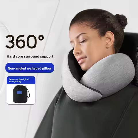C0Q Travel Neck Pillow 360 Degree Support for Office Nap Airplane Flight Comfortable Portable U Shap