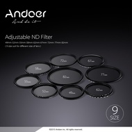 Andoer 55mm ND Fader Neutral Density Adjustable ND2 to ND400 Variable Filter REFG1