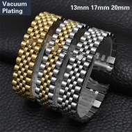 Aotelayer 13mm17mm 20mm 21mm Width Stainless Steel Strap For Rolex Luxury Series Five Beads Full Solid Strap Men Women Watch Band Watch