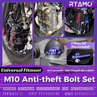 RTAMO | M10x20-70L 1.25P/1.5P Gr5 Titanium Anti-theft Bolt For Xmax 300 Nmax v1 v2 Vespa Sprint 150 