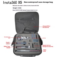 20250608สำหรับ Insta360เคสใส่ของ X5กันน้ำพกพาไม้เซลฟี่กระเป๋าถือกระเป๋า EVA สำหรับ Insta360หนึ่ง X5ก