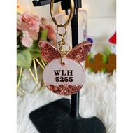 Plate Motor / Plat Motor / Nombor Plat -Keychain Rantai Kunci