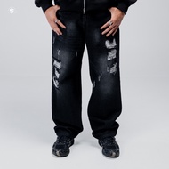 SAFEINDUSTRIES Denim Loose Pants Eclipse Black