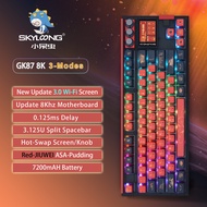 SKYLOONG GK87 Pro คีย์บอร์ดแบบกลไกไร้สาย8KHz อัตราการผสมเกสรการเชื่อมต่อ3โหมดสามปุ่ม/หน้าจอ V3.0/แยก