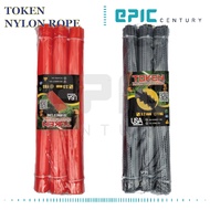 TOKEN NYLON ROPE 12" (TRIANGLE RED 3.5mm / SPIKE GREY 3.2mm) TALI MESIN RUMPUT