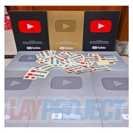 Wall Decor Wall Decoration - Youtube Play Button Silver Gold Black