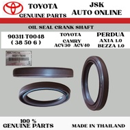90311-T0048 (38 50 6) OIL SEAL CRANK SHAFT TOYOTA CAMRY ACV40-ACV30 PERDUA AXIA-BEZZA 1.0 ORIGINAL M