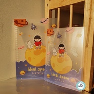 Ideal Space Plastic Notebook – B5 26 Holes / A5 20 Holes – Paper Included