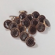 Contents: 100/ 144pcs mushroom buttons, black glitter clothes buttons, size 11mm, 13mm/ 15mm, 18mm/ 