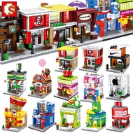 Mini Street View Series Compatible Lego Assembled Building House Building Block Toys