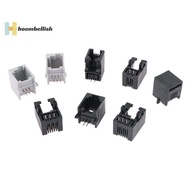 <Hoembellish> 10PCS RJ11 Telephone Soet Curved Pin 95001 4P4C 6P6C 6P4C Female Ja Pcb Connector Tele