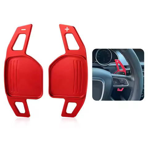 2Pcs Steering Wheel Paddles Extension Shifters For Audi A4 B8 A3 8P S3 A5 A6 S6 C6 Q5 A8 R8 TTS MK2 