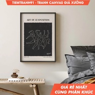 Tranh treo tường Pablo Picasso Premium Posters Dancers Neutral Black Wall Art tặng kèm đinh treo in