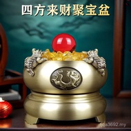 Cornucopia Crafts Toad Cylinder Lucky Brass Decoration Gold Shop Home Square Entrance Ornaments Fort