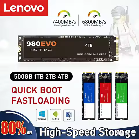 Lenovo 980Pro/990Pro M2 SSD Solid State Drive 1TB, 2TB, 4TB, PCIe 4.0 NVMe, 7400MB/s suitable for la