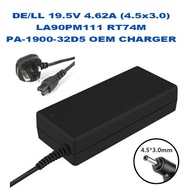 DE/LL 19.5V 4.62A (4.5x3.0) LA90PM111 RT74M PA-1900-32D5 OEM CHARGER