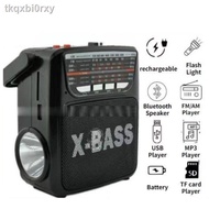 ❇ﺴ✷kuku Rechargeable AM/FM Radio with wireless bluetooth speaker USB/SD Music Player